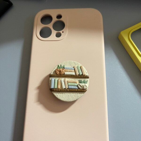 Boho Bookshelf Authentic Popsocket™ Popgrip Phone Grip - Expanding ...