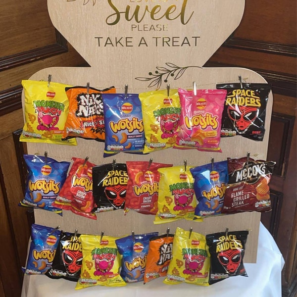 Large Letter Wedding Snack Bar Display Board, Customise to Your Own ...