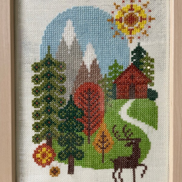 In the Forest Cross Stitch Pattern (digital Format - PDF) - Etsy