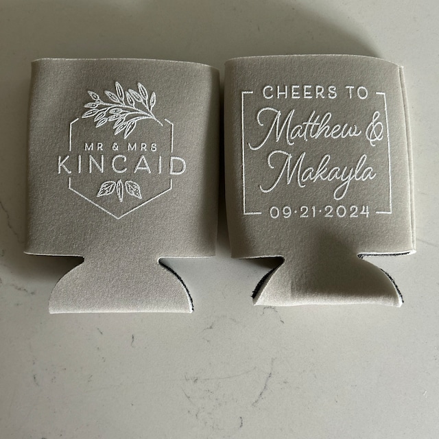 Personalized Cheers Y'all Wedding Can Cooler - Style #409