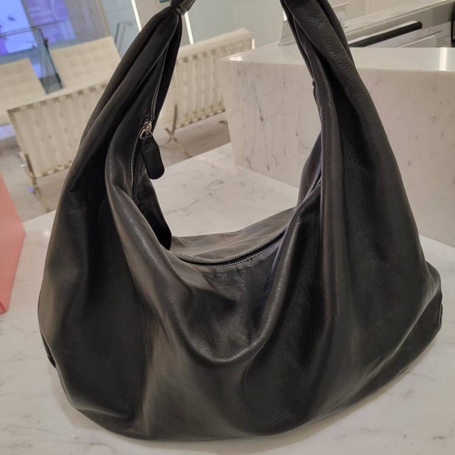 Solid Color Hobo Bag Simple Pu Leather Tote Bag Large - Temu