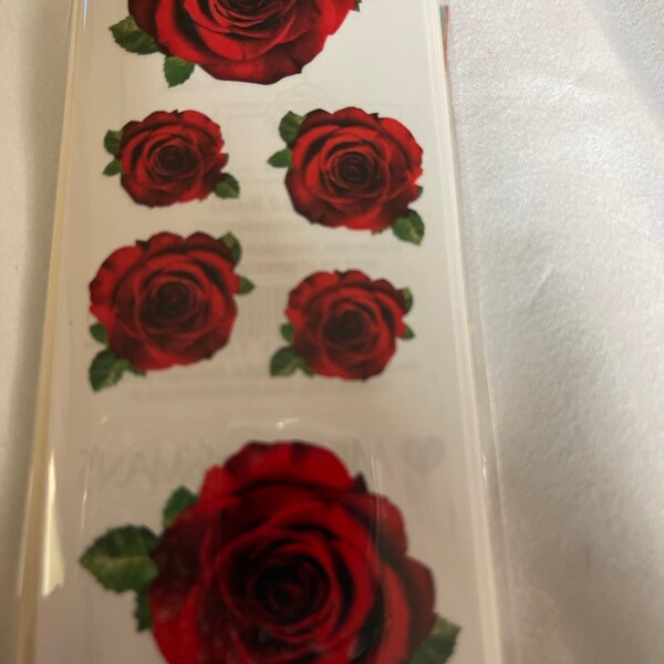 Pretty Lot of Rose Roses Stickers - 2 Full Strips by Mrs. Grossman's ...