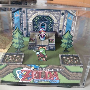 Zelda Ocarina of Time Cube Diorama 3D Videogame Gift for 