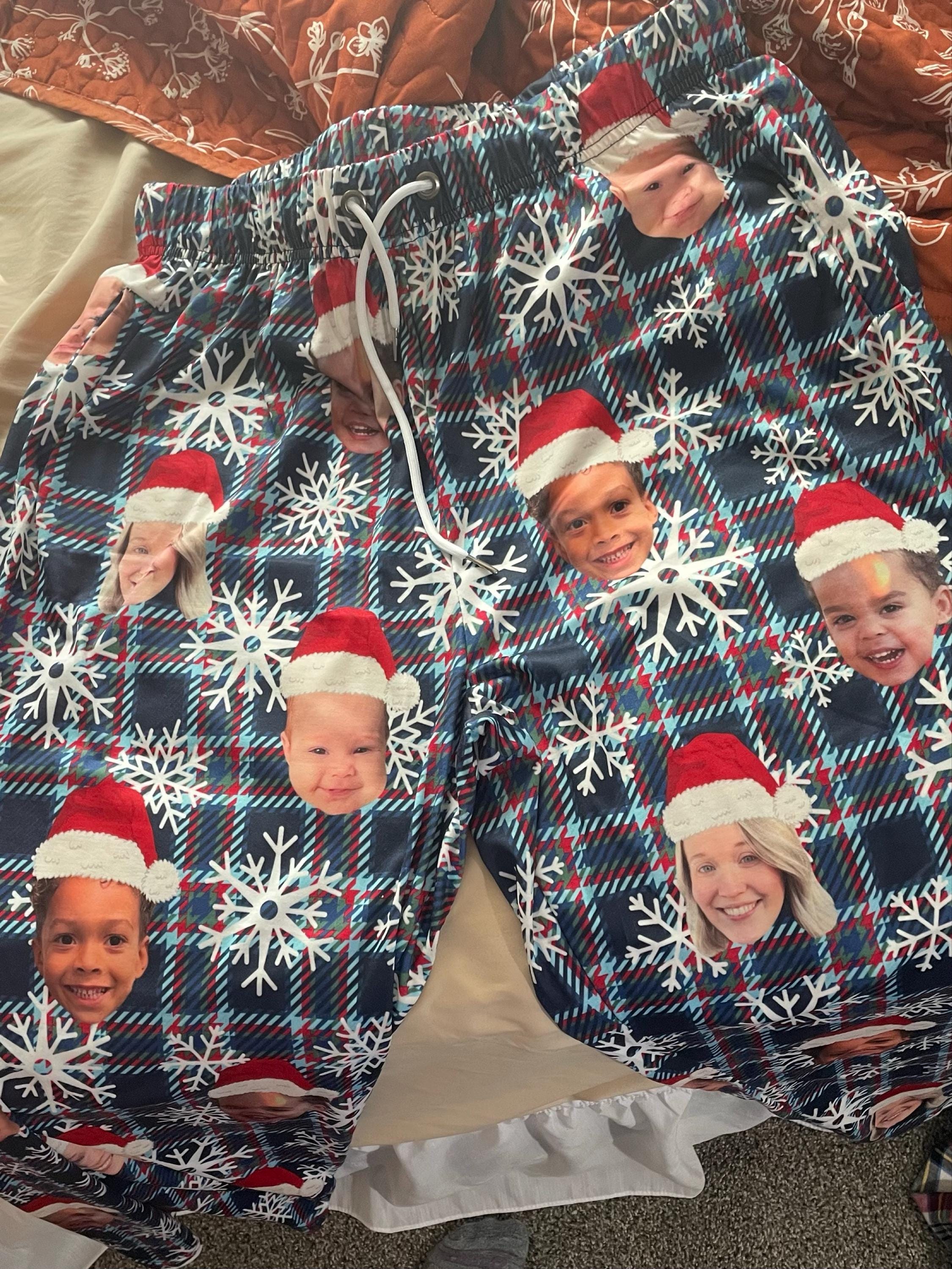 Christmas Pajama Pants with Faces, Faces on Pajamas, Face Pajama Pants, Personalized Pajamas with Face, Custom Face Pajamas, Gift for Family