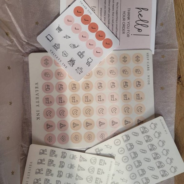 Mini Icons Stickers Sheet Transparent Stickers Planner Stickers Journal ...