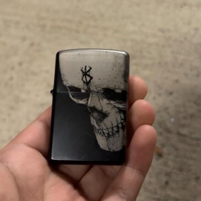 Berserk Skull Engraved Metal Flip Lighter - Etsy