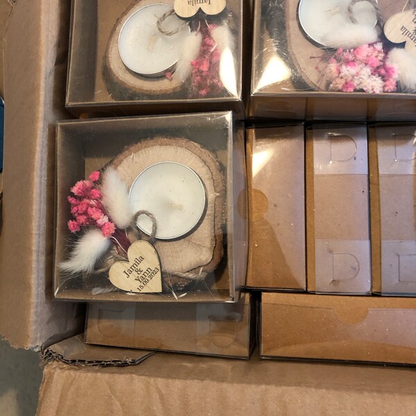 50 Pcs Personalized Candle Wedding Favors, Wedding Favors for Guests in ...
