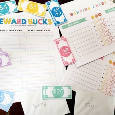 Editable Reward Bucks Printable, Chore Bucks, Printable Mom Bucks ...