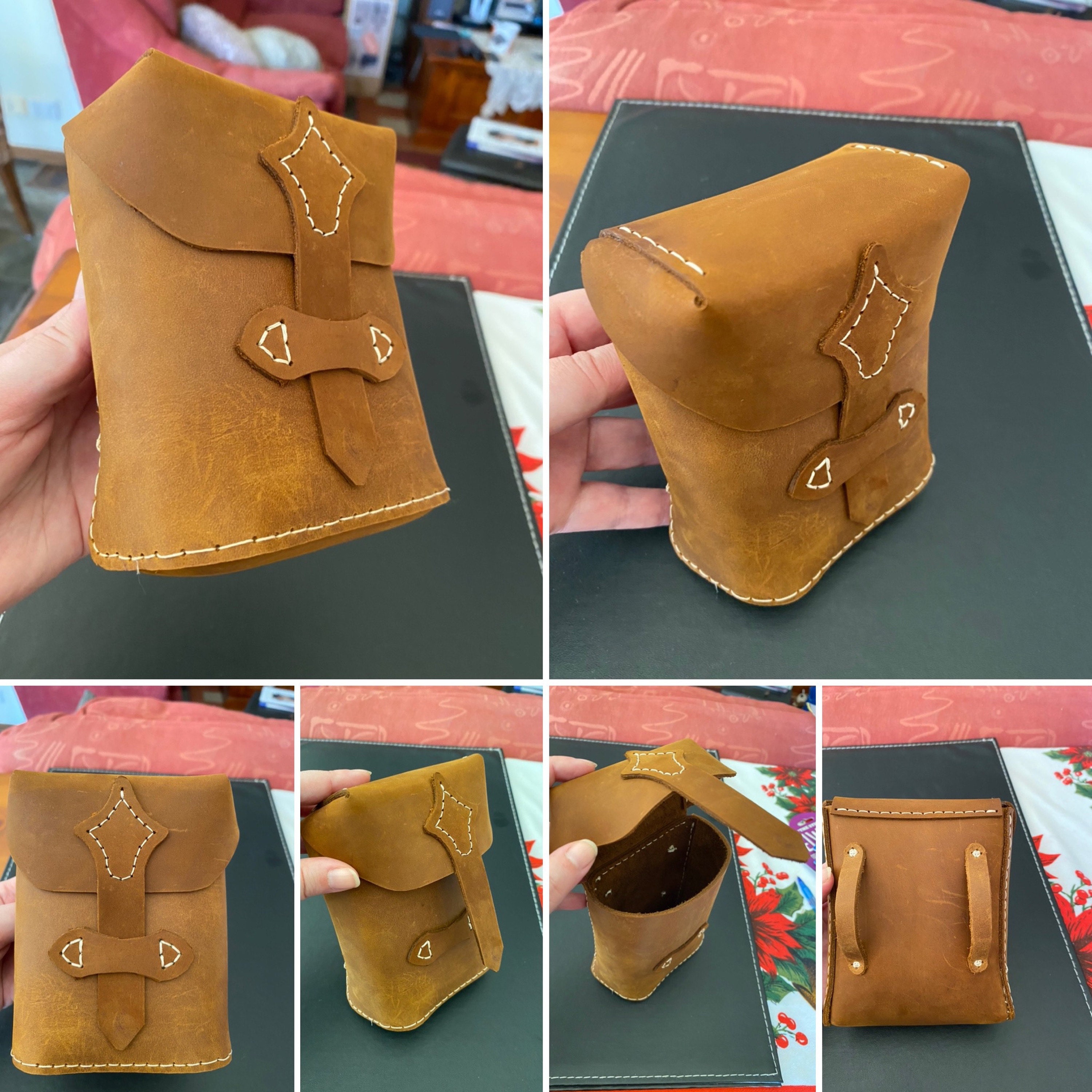 Leather Pouch Pattern Set Leather DIY Pdf Download Video Tutorial