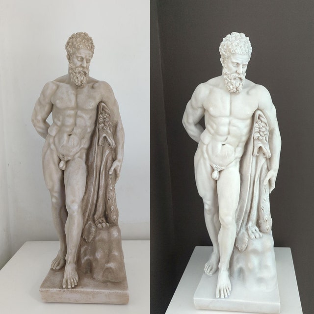 Farnese Hercules Sculpture. 60cm. Neoclassical Ancient Art