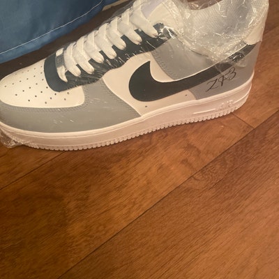 the customized purple air force sneakers