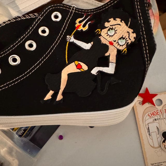 Classic Little Devil Betty Boop Embroidered Iron-on Patch 4
