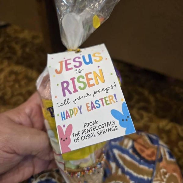 Religious Easter Tag, Jesus is Risen Tags, Christian Easter Gift Tags ...