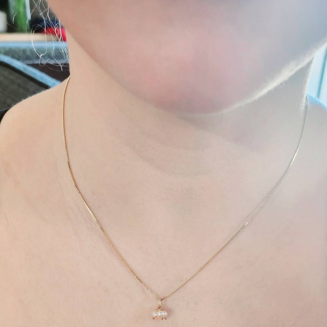14k Solid Yellow Gold Shiny Box Chain Necklace 13 14k Solid Yellow Gold Shiny Box Chain Necklace 13
