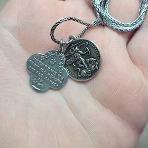 Antiqued Gold Saint Gerard Majella Medal Necklace, French Artist Penin ...