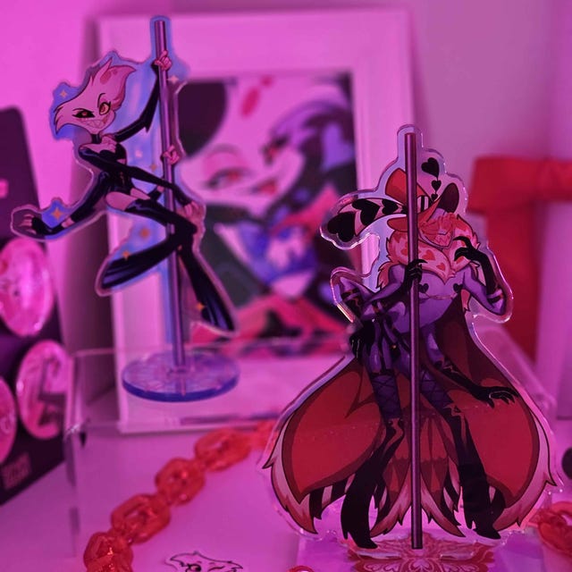 Hazbin Hotel || Valentino Pole Ver. || Holo Rainbow Standee - Etsy