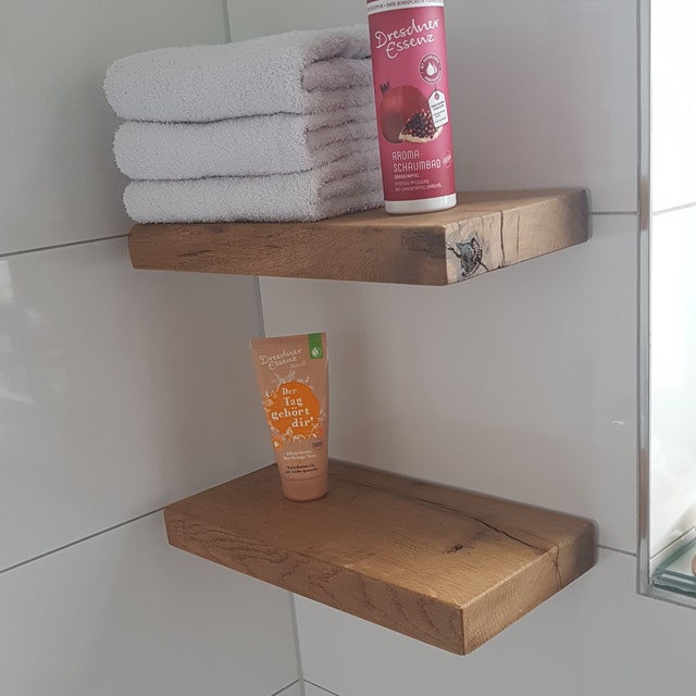 Estantes Flotantes Bayka, Estantes De Madera Rústica Montado