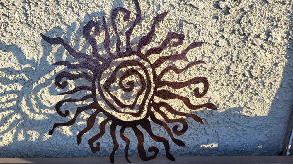 Hippie Fun Wacky Sun | THE ORIGINAL | Unique Metal Sun | Garden Decor | Outdoor Decor | Whimsical Spiral Sun | Patio Decor | Metal Wall Art