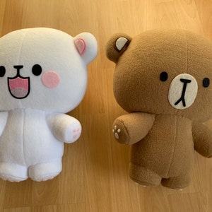 milk and mocha stuffed animals