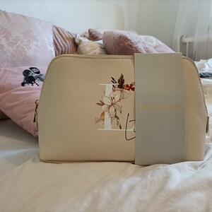 Kosmetiktasche Aus Baumwolle-Leinen – 24,6x17,3x5,1 Cm Mit Reißverschluss, Perfekt Als Geschenk