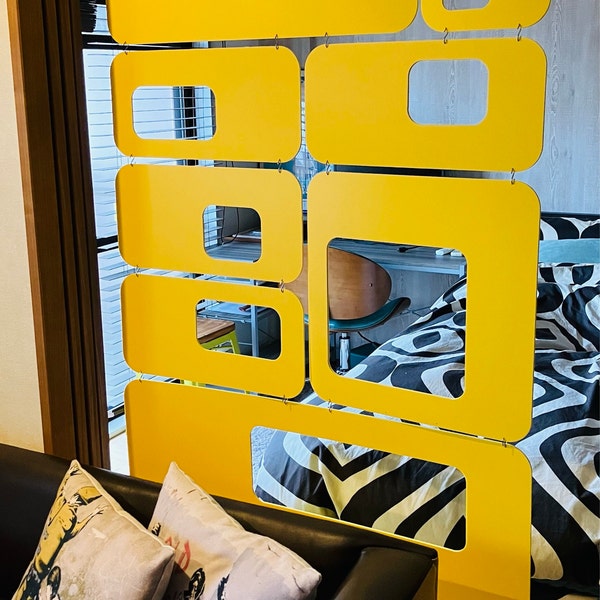 Retro 70s Decor - Modular Wall Panels Screen - Mid Century Home - Room ...