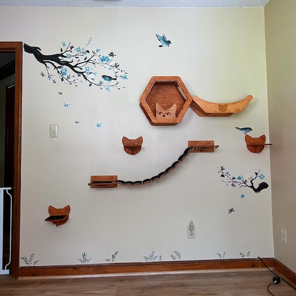 Illustration of Cat Wall Shelves For Entry Foyers