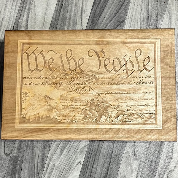 Glowforge Digital Laser Ready Design File - Eagle We the People ...