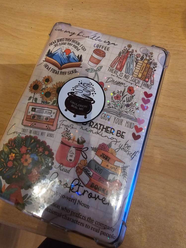 Kindle Insert Kindle Srickers Black Girl E-Reader Holographic Insert Kindle Glitter Cardstock Decor Bookish Accessories Gift for Book Lover