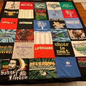 T-shirt Quilt Blanket Memory Blanket graduation gift | Etsy