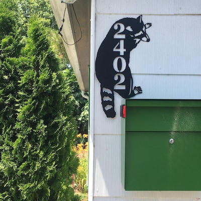 Personalized Raccoon Address Metal Sign Custom Raccoon Address Sign - Etsy