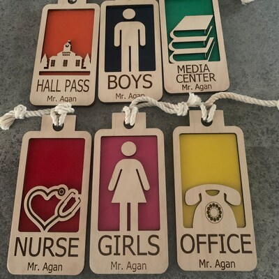 Personalized Hall Passes for Teachers & Classrooms - Etsy