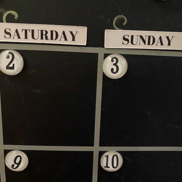 Magnet Numbers for Calendar or Board // Daily Magnets // Badhorse Font