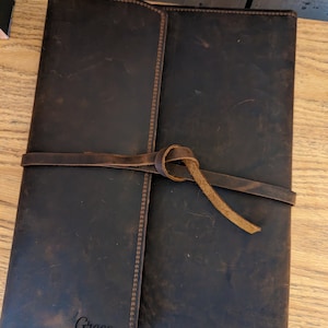 Handmade Leather Sketchbook Cover, Drawing Sketchbook and Pencils ...