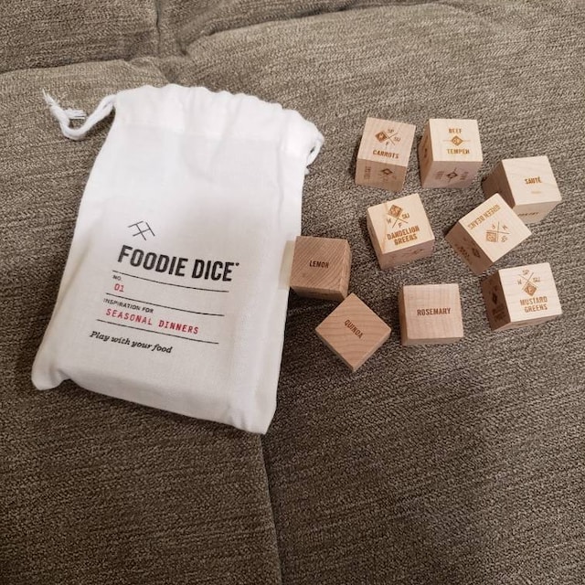 Two Tumbleweeds Foodie Dice - New Edition | Play with Your Food! | Set of 9  Dice to Inspire Creative, Seasonal Meals | Includes Take Out Die | Unique