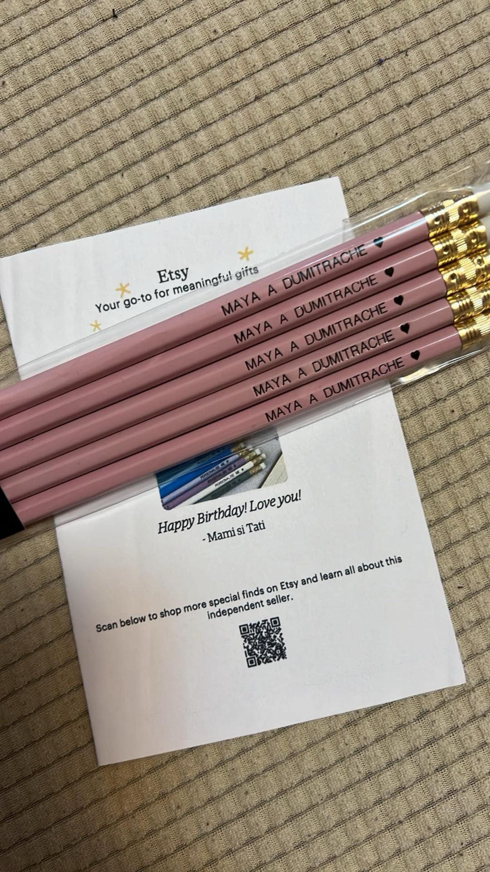 Personalised HB Pencil Set, Black Foil Text, Bulk Pencils, Class Gift, Wedding Favour, Hen Party