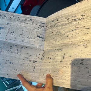 White Marble Stone Effect Trendy Wallpaper, Travertine