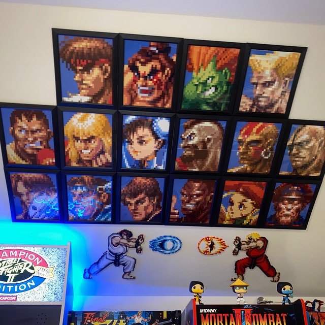 Retro Mortal Kombat II Arcade Character Select Screen Posters 12 5x7  Individual Portraits 