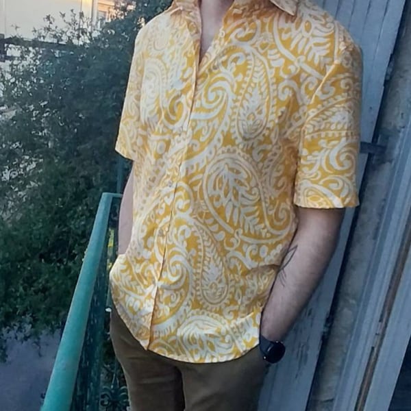 Men's Half Sleeves Shirt Sewing Pattern - A0022-22-V-04