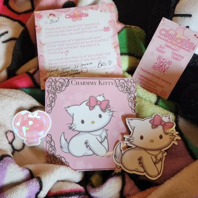 Charmy Kitty Die Cut Sticker, Water Resistant Vinyl Stickers