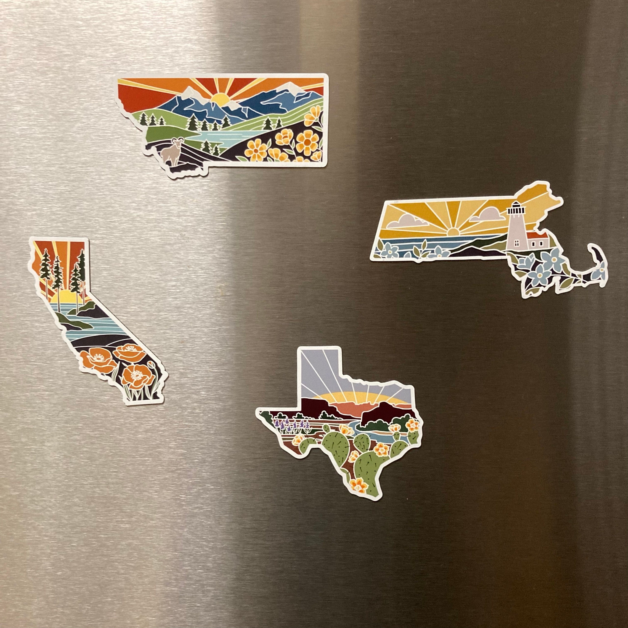 California Car Magnet | Weatherproof State Magnet | Outdoorsy Magnet | Locker Magnet | Fridge Magnet | Weatherproof Magnet | 3&quot;