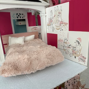 1950s Vintage Pink Poodle DIGITAL PRINT Recreation of 1950s Wallpaper ...