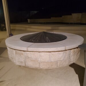 37 Dia Fire Pit Heat Deflector Stainless Steel Fire Etsy
