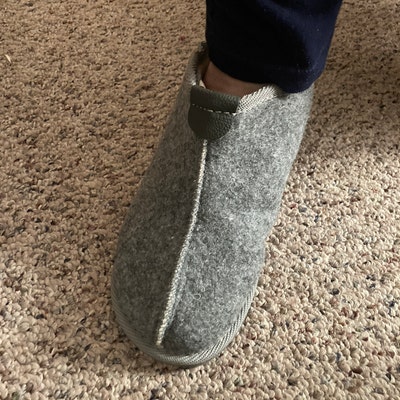 mens leather slip on house shoes