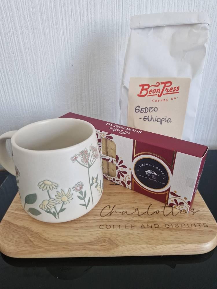 Personalized Custom Engraved Wooden Tea & Biscuit Board Serving Board Novelty Gift Birthday Valentines Housewarming Wedding Christmas