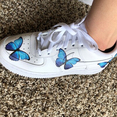 air force 1 blue butterfly