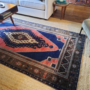 Pink Turkish Rug Vintage Oushak Rug 5x7 Rug 4x6 Rug - Etsy