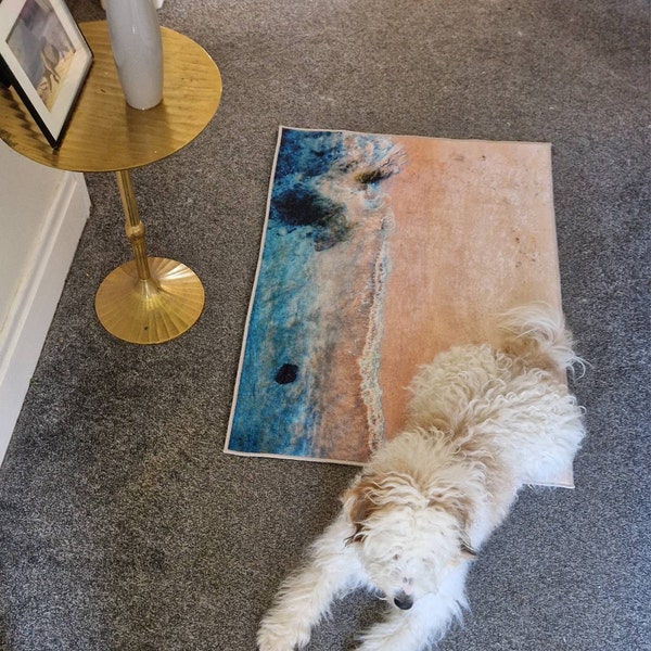 Sea View Rug, Sea Landscape Rug, Ocean Rug, Blue Rug, Home Decor Rug ...