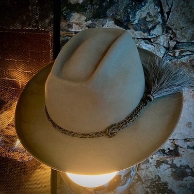 3/8 Calf Hair Hatband, Black