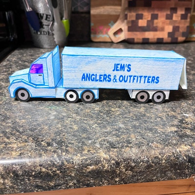 Semi-trailer Truck. Paper Printable Toy. Paper Craft PDF Templates ...