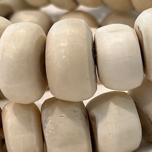 40 Kenyan Recycled Bone Beads White Bone Beads African Bone Beads Jewelry  Making Supplies Made in Kenya BON-RND-WHT-237 -  Israel